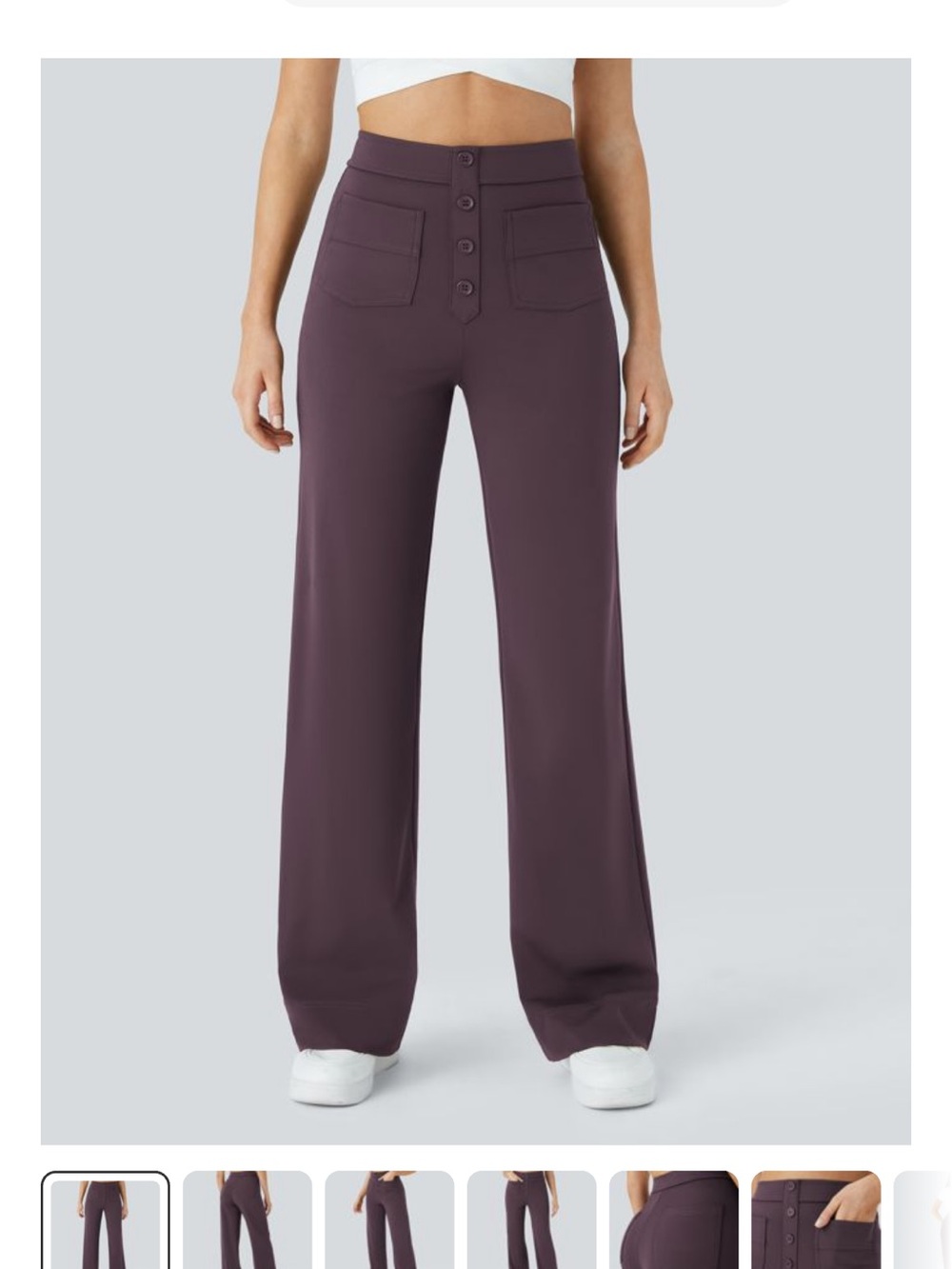 HALARA High-Waist Wide-Leg Pants in Plum
NEW WITH TAGS